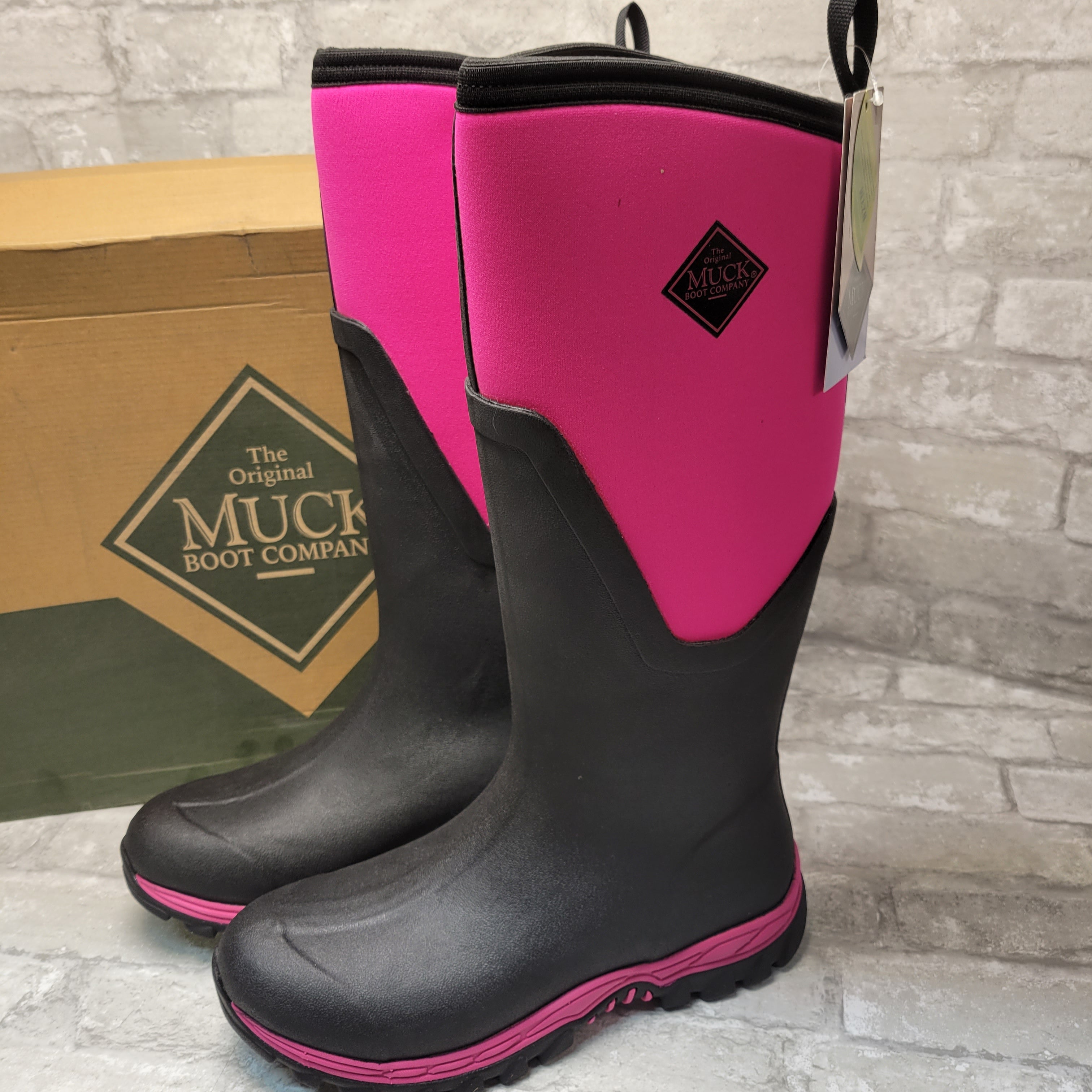 Muck Boot Womens Arctic Sport Ii Tall Snow Boot, Black/Pink, 11 US (7952413294830)